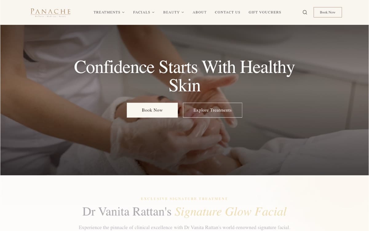 Website we built for a med spa & beauty business